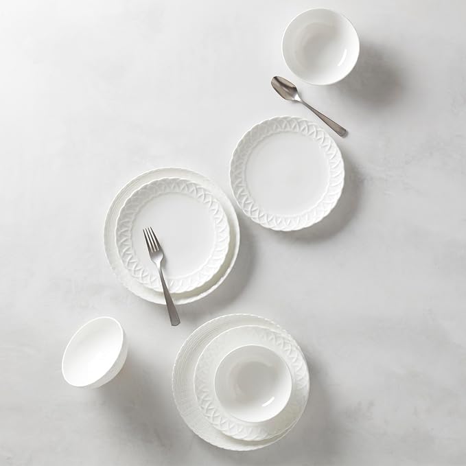 Lenox Wicker Creek Accent Plates, Set of 4, 4.28 White