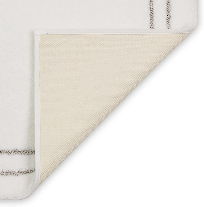 Mohawk Home Corona Casual Geometric White 2' X 3' 4" Machine Washable Bath Mat Perfect for Bathroom