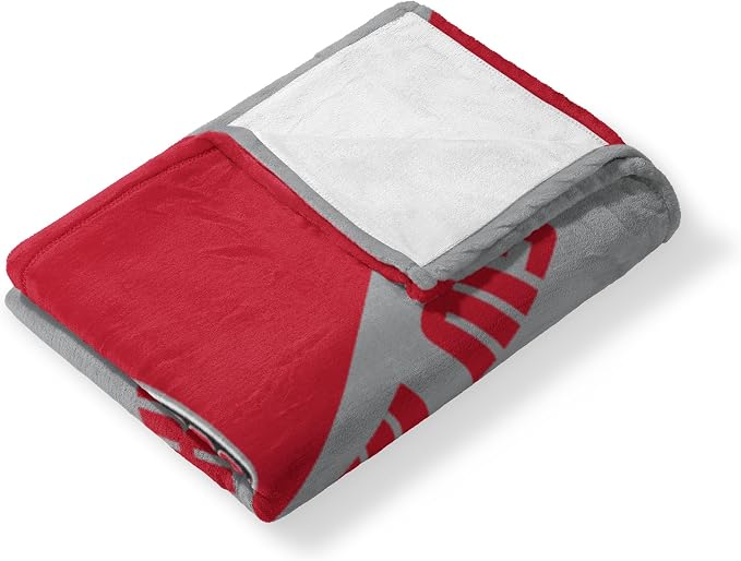 Northwest NCAA Silk Touch Throw Blanket, Ultra Soft Plush Polyester, Lightweight Warm Decorative Fan Gift, 46 x 60 in