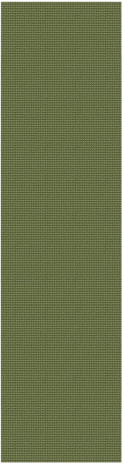 IOHOUZE Washable Runner Rug 3x10 Non Slip Rubber Backed Long Hallway Runner Entryway Runner Indoor, Kitchen Rugs Woven Cotton Floor Carpet for Hall Entrance, Olive Green/Earthy Green