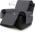 H.VERSAILTEX 100% Waterproof Recliner Chair Covers, Recliner Covers Non-Slip Stay in Place, Thick Cover for Recliner Chair with Pocket, Dog Couch Cover Protector Washable(Grey, 25")