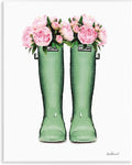 Stupell Industries 'Country Boots with Peonies'| Wall Plaque Art | Stupell Industries | 11 x 14 Inches, Easy to Hang and Sturdy, Made in USA, by Amanda Greenwood