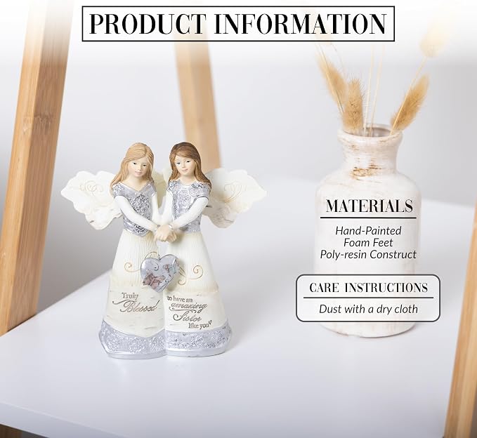 Pavilion Gift Company - Amazing Sister Like You - 5.5" Double Angel Figurine Religious God Jesus Christ Sister Gift Home Decor Present