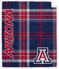 NCAA Arizona Wildcats Playmaker Plaid Ultra Cozy Sherpa Throw