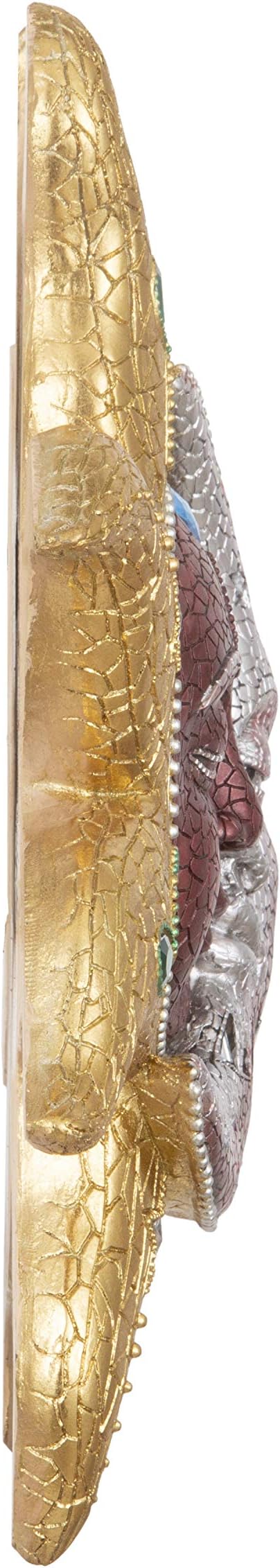 George S. Chen Imports Hand Painted Polyresin Mosaic Sun and Moon Face Wall Décor – Celestial Art for Indoor or Outdoor Home Decoration 63147