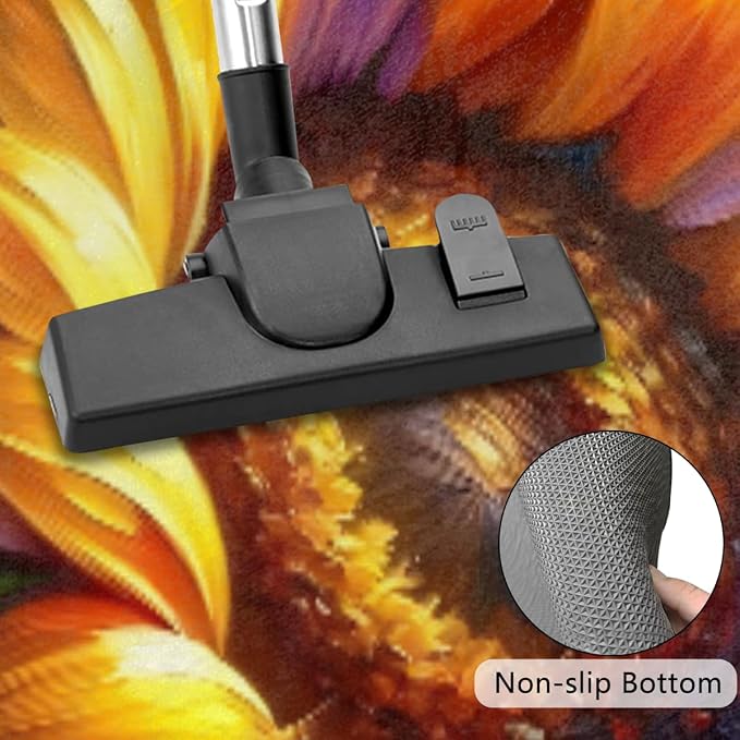 Sunflowers Half Round Doormat Non-Slip Semi Circle Rug Half Moon Mat | Painting Flower Washable Soft Absorbent Indoor Outdoor Entrance Kitchen Bathroom Sink Patio Welcome Fireplace Floor Rug