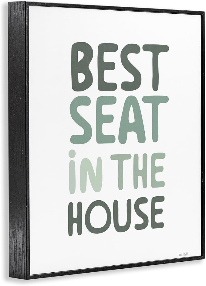Best Seat in House Humor Print, 16 x 20 Inch Framed Giclée Print | Stupell Industries · By House Fenway · Ready to hang · Great for bathroom or laundry room · Made in USA