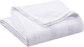Vellux 100% Cotton Blanket, Twin, 66x90, White | Soft, Breathable Knit, Lightweight, All Season, Machine Washable, Oeko-Tex Certified, Hotel Quality