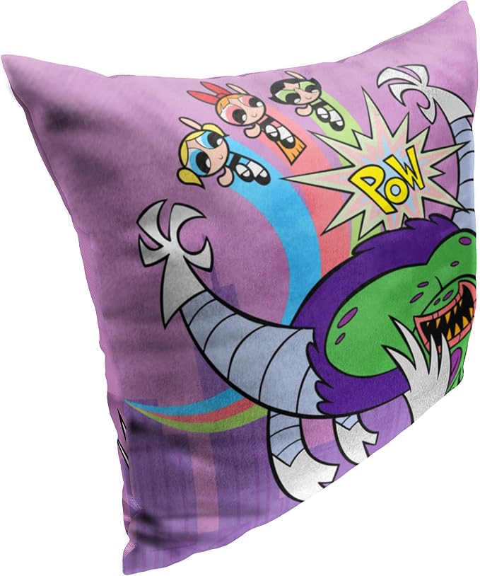 Northwest Powerpuff Girls Pillow, 18" x 18", Ka-Pow