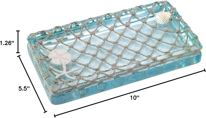 Avanti Linens - Vanity Tray, Coastal Home Decor, Seaglass