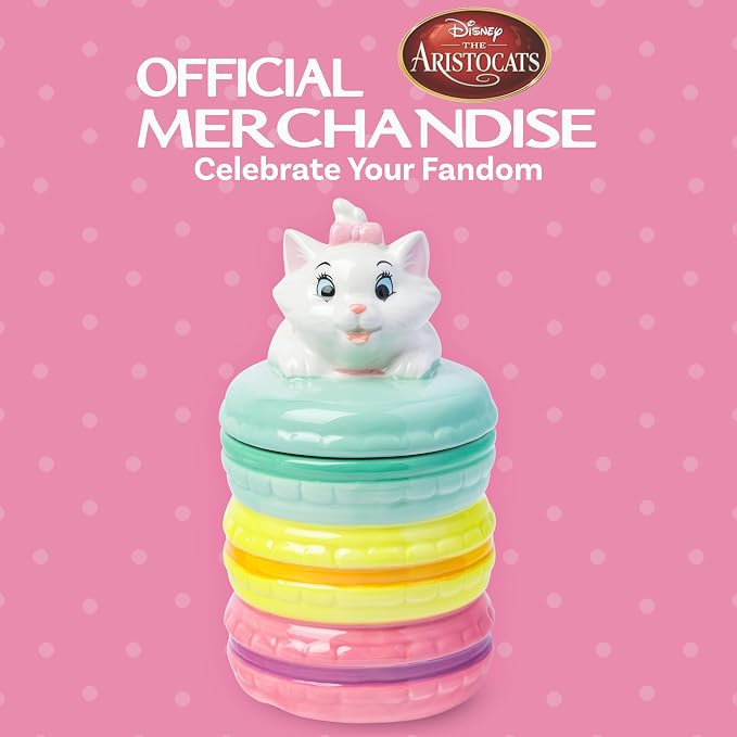 Silver Buffalo Disney Aristocats Marie, 3D Sculpted Snack Jar | Small Size, Ceramic, 4” x 4.85”, 7