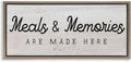 Meals and Memories Kitchen Sign, 13 x 30 Inch Canvas in Floater Frame | Stupell Industries · By Lil' Rue · Ready to hang · Rustic charm for kitchen or dining room · Made in USA