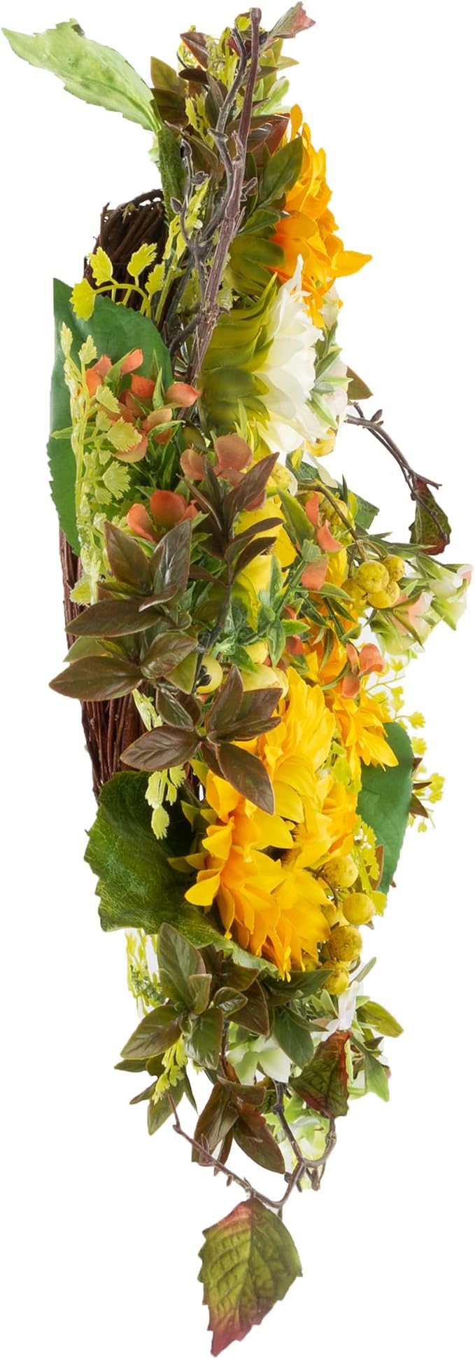 Sunflower Wreaths - Set of Two 22-Inch Artificial Spring, Summer, or Fall Wreaths for Home Decor - Wreaths for Indoors or Covered Patio by Pure Garden