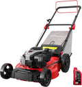 PowerSmart 21" Self-Propelled Lawn Mower with 140cc Briggs & Stratton Engine - Heavy-Duty Steel Deck, 6 Cutting Heights, 3-in-1 Mulching System