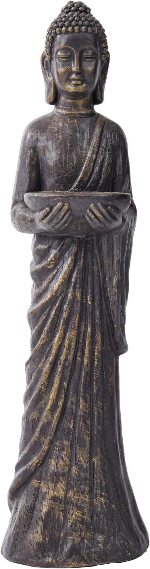 42" Buddha Outdoor Statue, Zen Meditative Figures, Gold-Black Finish | Extra-Large, Durable Weatherproof MGO Sculpture ,for Garden, Patio, Yard, Porch or Indoor, Home Decor Gift