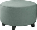 H.VERSAILTEX Ottoman Cover Stretch Ottoman Slipcover Round Ottoman Storage Cover Folding Stool Covers Furniture Protector Cover for Footrest Ottoman Fit Dia 20" - 23", Sage