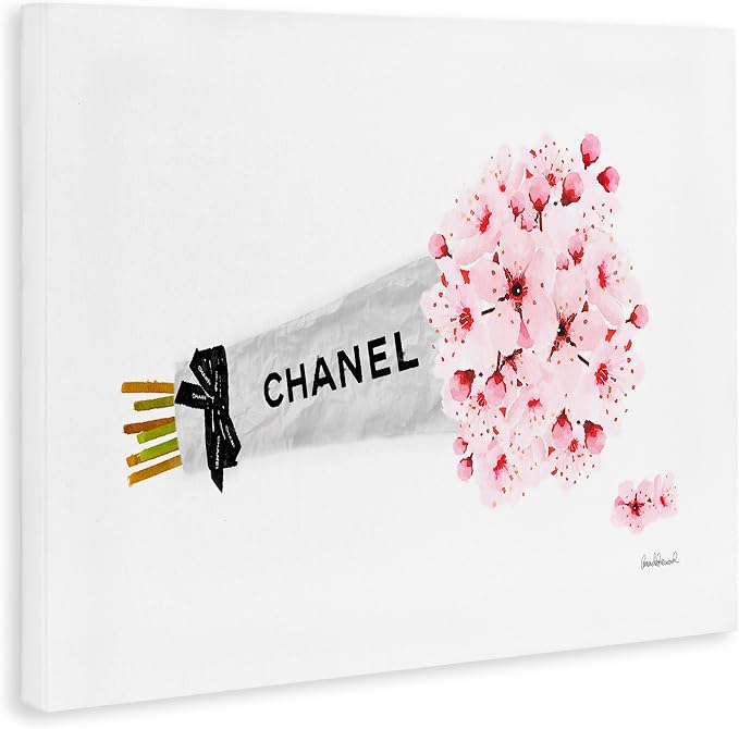 Fashion Cherry Blossoms Glam, 24 x 30 Inch Canvas Wall Art | Stupell Industries · By Amanda Greenwood · Ready to hang · Chic floral accent for living room · bedroom · or office