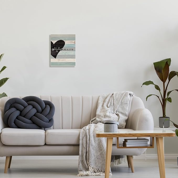 Distressed Heart Love Phrase, 10 x 15 Inch Mounted Print on Wall Plaque