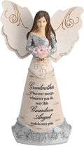 Pavilion Gift Company Elements - Grandmother Guardian Angel Figurine 6 Inch, Solid, Pink