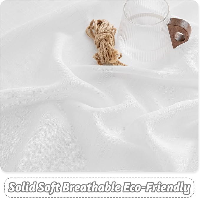 RYB HOME White Kitchen Curtains - Image 3