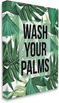 Stupell Industries Bathroom Palm Phrase, 30 x 40 Inch Canvas Wall Art | Stupell Industries · By Lil' Rue · Ready to hang · Great for bath and laundry spaces · Made in USA