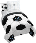 Messi Twin Comforter Set 5 Piece Kids Sports Bedding for Boys, White | Bed in a Bag, Comforter Sheets Sham Pillowcase, Official Brand, Soft Microfiber, Machine Washable, Easy Care, Boys Gift