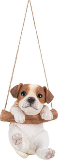 Hi-Line Gift Ltd, Hanging Pet Pals Jack Russell Terrier Puppy, 5-inch Height, Indoor Outdoor Statue Figurine