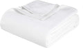Superior Metro All-Season Cotton Blanket, Woven Blanket for Couch, Bed, Bedding, Farmhouse, Home Essentials, Cute and Cozy Bohemian Blankets, Herringbone Weave, King, White