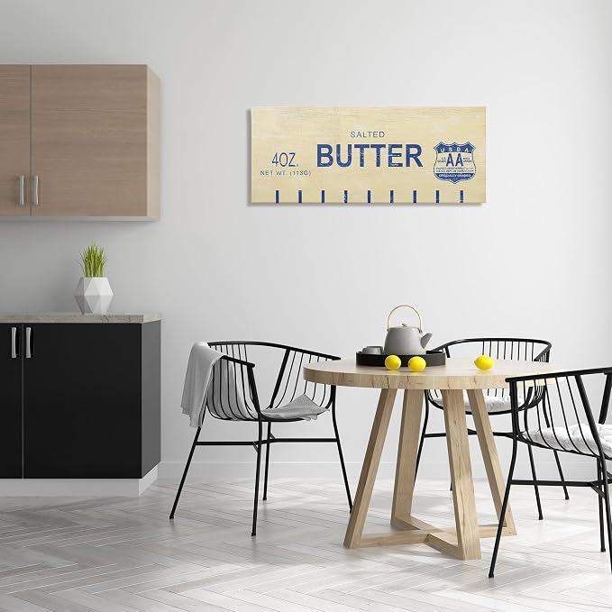 Stupell Industries 'Vintage Salted Butter ', Canvas Art, 40 x 17 Inches, Easy to Hang and Sturdy, Made in USA, by Lil' Rue | Stupell Industries | 40 x 17 Inches, Easy to Hang and Sturdy, Made in USA, by Lil' Rue