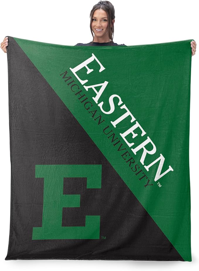 Northwest NCAA Silk Touch Throw Blanket, Ultra Soft Plush Polyester, Lightweight Warm Decorative Fan Gift, 46 x 60 in