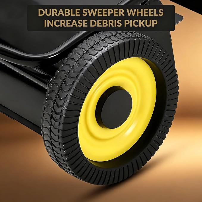 52" Heavy-Duty Tow-Behind Lawn Sweeper,27 cu.ft. Large-Capacity Grass & Leaf Collector for Tractors & ATVs, Adjustable Height with Easy Dump Rope, Efficient Yard Debris Removal for Lawn Care
