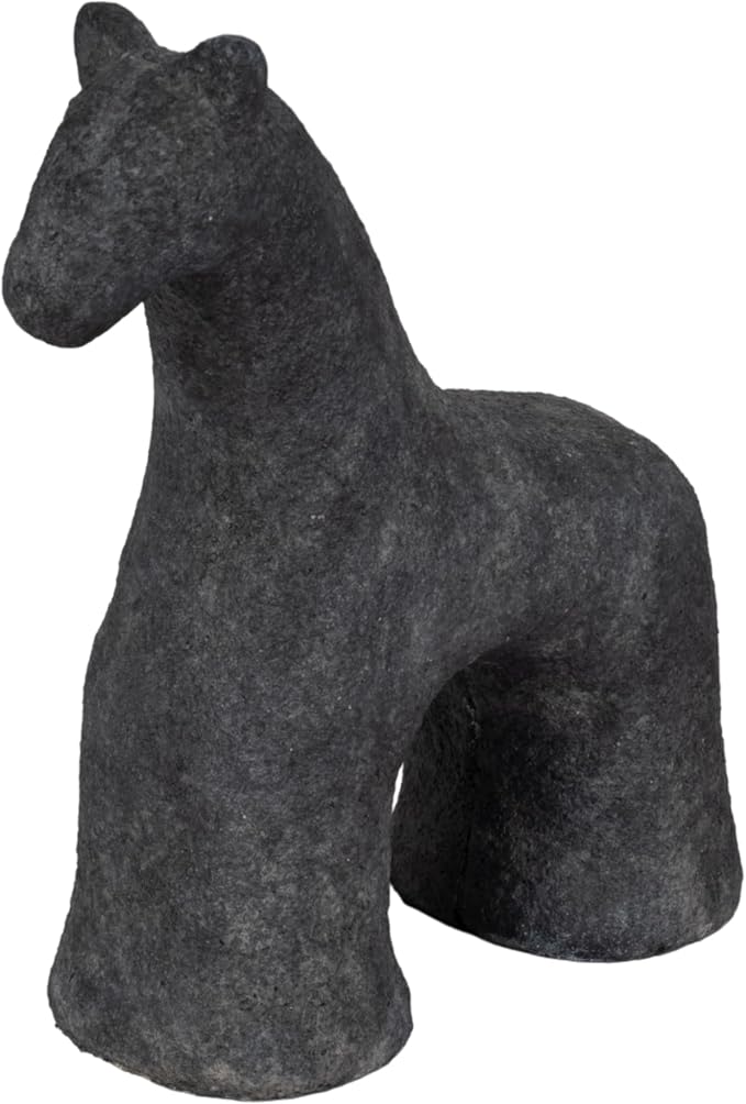 Sagebrook Home 9" Textured Horse, Black