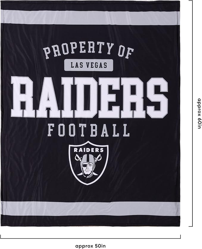 FOCO NFL Unisex-Adult NFL Team Logo Property 60" x 50" Sherpa Plush Throw Blanket
