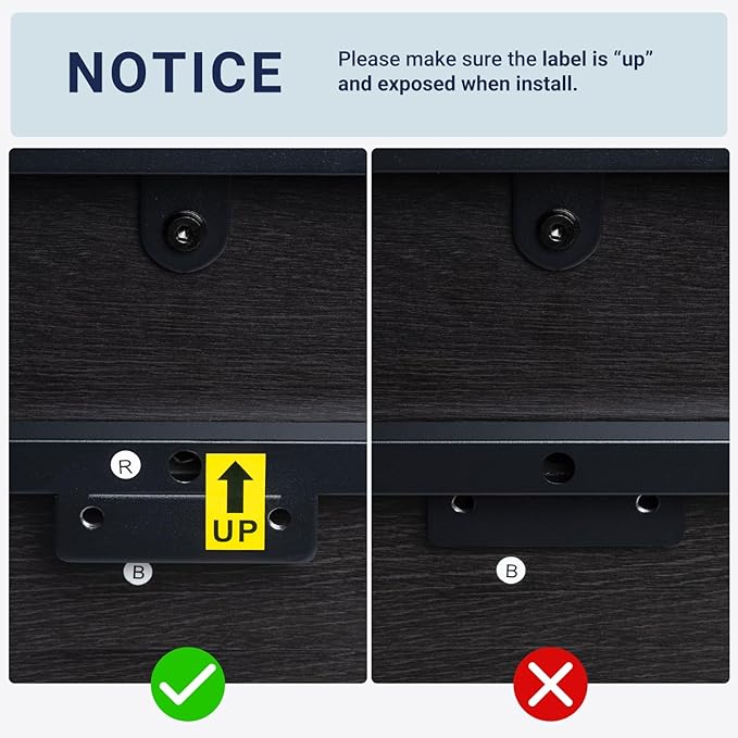 Allewie King Size Bed Frame, Heavy Duty 12 Metal Slats Support, Black Oak | Wooden Headboard and Footboard, Modern Platform Bed, No Box Spring Needed, Under-Bed Storage, Noise Free, Easy Assembly