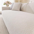 Soft Waterproof Chenille Cover Washable, Non Slip Sectional Sofa Covers for 3 Cushion Couch Sofa L Sharped Sofa Slipcover for Pets, Furniture Protector (1 PCS 36"x63" White)