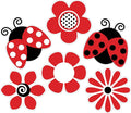 Barker Creek Double-Sided Cut-Outs 2-Pack, Ladybugs & Posies, Colorful School Accents, Bulletin Boards, Party Decorations, Office, Home Learning, Classroom Décor, 5.5 high, 72 per Set (4389)
