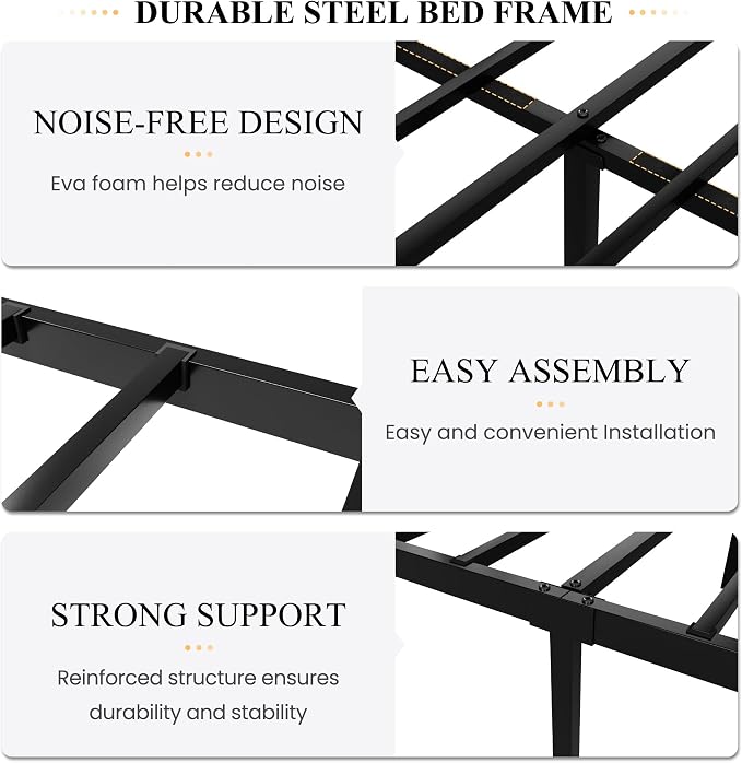SHA CERLIN Twin Size Metal Bed Frame with Butterfly Headboard, Black | Metal Platform Bed for Kids, Wrought Iron-Art Headboard/Footboard, Under-Bed Storage, No Box Spring Needed, Easy Assembly