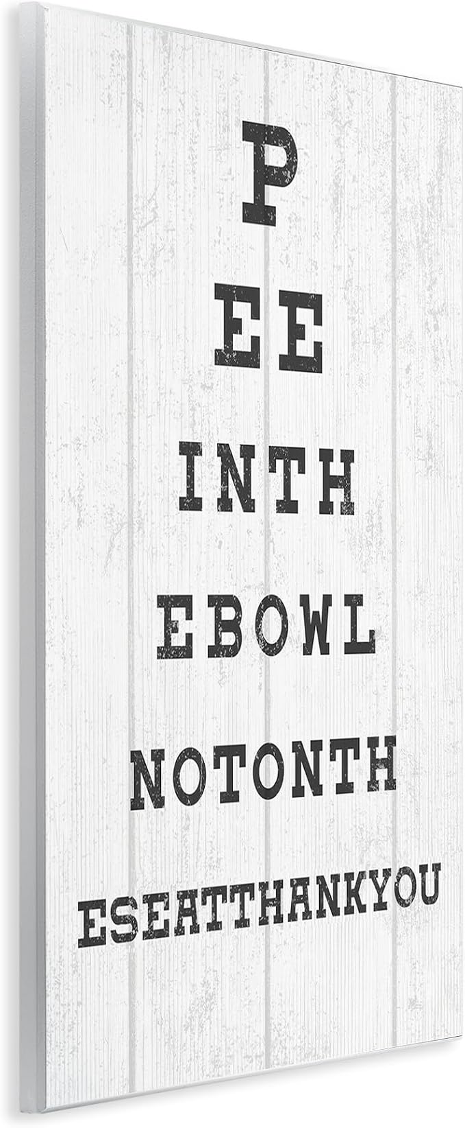 Bathroom Humor Eye Chart Sassy, 13 x 19 Inch Mounted Print on Wall Plaque | Stupell Industries · By Lil' Rue · Ready to hang · Fun gift for bath and laundry spaces · Made in USA