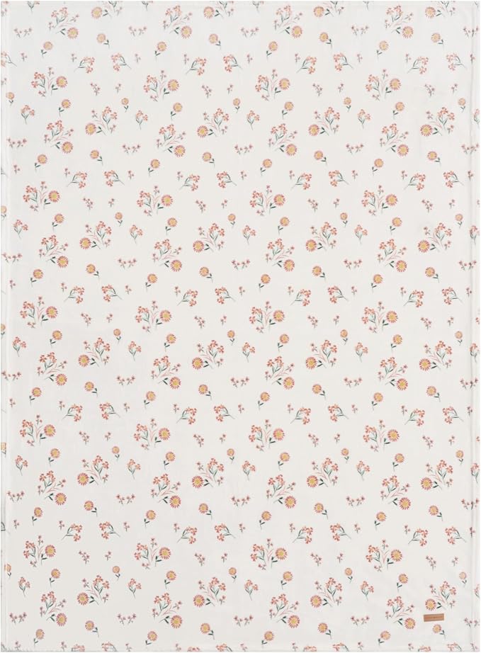 Lucky Brand Daisy Ivory Floral 50"X70" Cozy Plush Blanket - Premium Microfiber Throw for Luxurious Comfort and Style