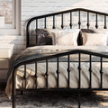 SHA CERLIN Full Size Metal Bed Frame with Wrought Iron-Art Headboard, Black | Victorian Style Metal Platform Bed Frame, Wrought Iron-Art Headboard and Footboard, Under-Bed Storage, No Box Spring Needed