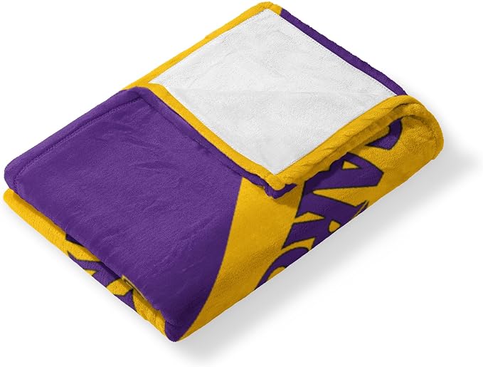 Northwest NCAA Silk Touch Throw Blanket, Ultra Soft Plush Polyester, Lightweight Warm Decorative Fan Gift, 46 x 60 in