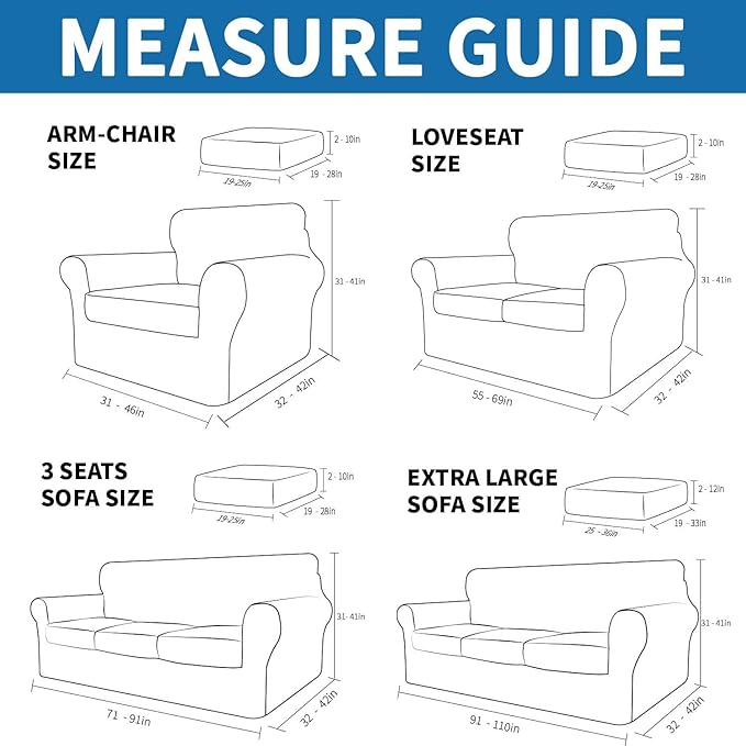 XINEAGE New 2 Pieces Chair Covers with Arms Super Stretch Chair Slipcover for Living Room Pet Dog Universal Slip Cover Anti Slip Armchair Furniture Protector (Dusty Pink), 31"-46"(1 Cushion)