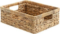 StorageWorks Water Hyacinth Pantry Baskets for Organizing,Natural,1-Pack | Wicker Storage Baskets for Organizing,Pantry Baskets for Organizing,Woven Baskets,13 inch Basket,13"L x 10¼"W x 4 ¾"H