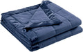 Madison Park Down Alternative King Size Blanket for Bed, Satin Trim, Navy | Lightweight Windom Blanket Premium 3M Scotchgard Moisture Wicking Treatment, OEKO TEX, Soft Bed Cover, All Season