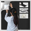BKSAI 100% Blackout Window Cover, Portable Magnetic Black Out Curtains for Window, Black Out Shades No Drill Cuttable Blackout Blinds for Bedroom, RV, Nursery, Media Room, 79x57 inch