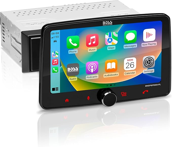 BOSS Audio Systems BVCP9700A-FL CarPlay Android Stereo, 7 Inch Touchscreen