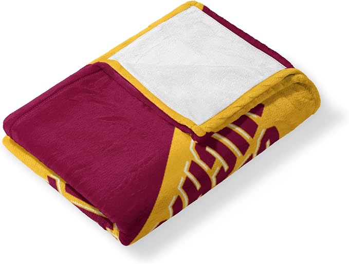 Northwest NCAA Silk Touch Throw Blanket, Ultra Soft Plush Polyester, Lightweight Warm Decorative Fan Gift, 46 x 60 in