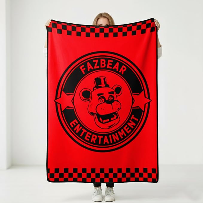 Silver Buffalo Five Nights at Freddy's, Fleece Throw Blanket, 45x60in | Special Delivery, Fazbear Entertainment, Soft and Cozy, 185 GSM