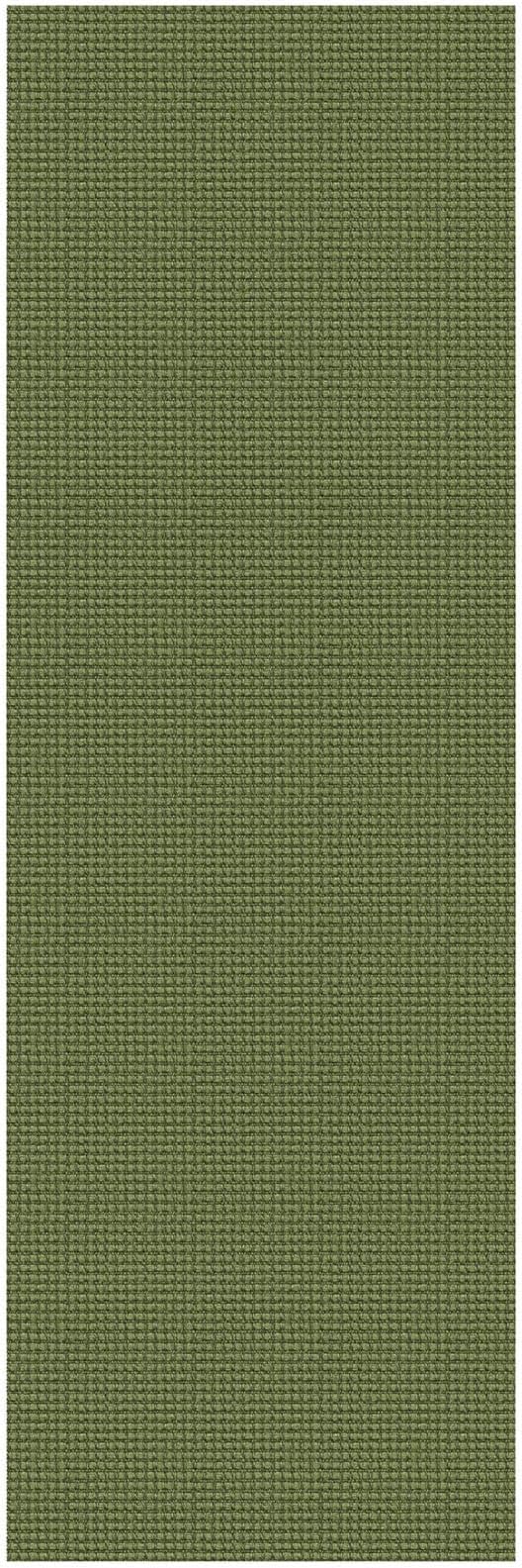 IOHOUZE Washable Runner Rug 2.6x8 Non Slip Rubber Backed Wide Hallway Runner Entryway Runner Indoor, Kitchen Rugs Woven Cotton Floor Carpet for Hall Entrance Bedroom, Olive Green/Earthy Green