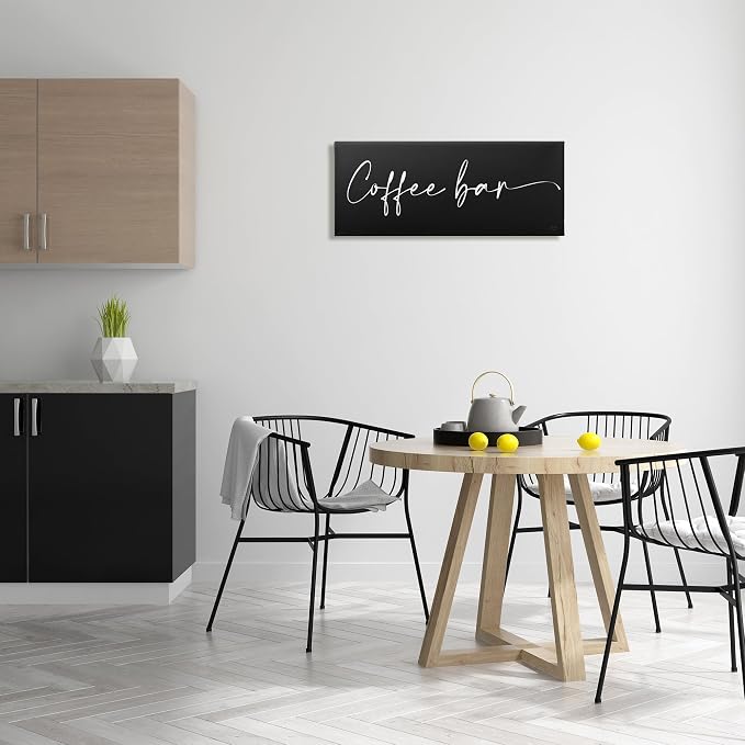 Stupell Industries 'Coffee Bar Classy Script'| Canvas Art | Stupell Industries | 30 x 13 Inches, Easy to Hang and Sturdy, Made in USA, by Lux + Me Designs